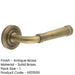 Antique Brass Reeded Rose Door Handle Elegant Design Every Home Solid Brass Interior Handle-1
