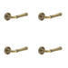 PACK Antique Brass Reeded Rose Door Handle Elegant Design Every Home Solid Brass Interior Handle