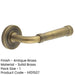 Antique Brass Knurled Door Handle Elegant Durable Solid Brass Interior Handle-1