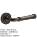 Elegant Plain Rose Door Handle Dark Bronze Solid Brass Interior Handle-1