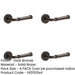 PACK Elegant Plain Rose Door Handle Dark Bronze Solid Brass Interior Handle-1