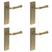 PACK Elegant Antique Brass Door Handle Latch Backplate Timeless Style Solid Brass Interior Handle