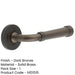 Elegant Dark Bronze Knurled Door Handle with Rose Design Solid Brass Interior Handle-1
