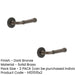 PACK Elegant Dark Bronze Knurled Door Handle with Rose Design Solid Brass Interior Handle (1)-1