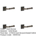 PACK Stylish Dark Bronze Square Door Handle Modern Homes Solid Brass Interior Handle-1