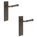 PACK Elegant Dark Bronze Door Handle Latch Backplate Luxury Interiors Solid Brass Interior Handle (1)