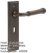 Elegant Dark Bronze Door Handle Lock Backplate Luxury Homes Solid Brass Interior Handle-1