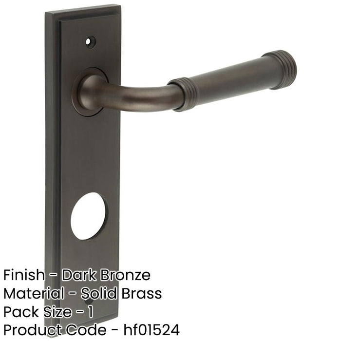 Elegant Dark Bronze Bathroom Door Handle with Backplate Solid Brass Interior Handle (1)-1