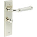 Elegant Polished Nickel Bathroom Door Handle with Backplate Turn Release Solid Brass Interior Handle (2)