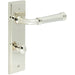 Elegant Polished Nickel Door Handle with Backplate Bathrooms Solid Brass Interior Handle (2)