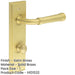 Satin Brass Door Handle with Backplate Bathrooms Turn Release Mechanism Solid Brass Interior Handle-1