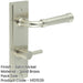 Satin Nickel Door Handle with Backplate Turn Release Bathrooms Solid Brass Interior Handle (1)-1