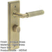 Antique Brass Bathroom Door Handle with Backplate Turn Release Solid Brass Interior Handle (6)-1