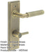 Antique Brass Door Handle with Backplate Turn Release Bathrooms Solid Brass Interior Handle-1