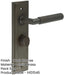 Elegant Dark Bronze Bathroom Door Handle with Turn Release Feature Solid Brass Interior Handle-1