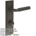 Elegant Dark Bronze Door Handle with Backplate Bathrooms Solid Brass Interior Handle (9)-1