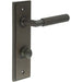 Elegant Dark Bronze Door Handle with Backplate Bathrooms Solid Brass Interior Handle (9)