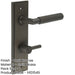 Luxury Dark Bronze Bathroom Door Handle with Backplate Turn Release Solid Brass Interior Handle-1