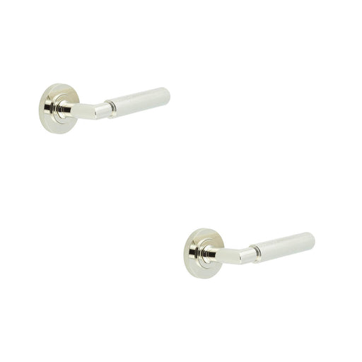 PACK Luxury Solid Brass Door Handle with Polished Nickel Finish Solid Brass Interior Handle (1)