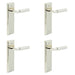 PACK Luxury Polished Nickel Door Handle Latch with Versatile Backplate Options Solid Brass Interior Handle