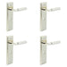 PACK Luxury Polished Nickel Door Handle Lock Backplate with Versatile Mounting Options Solid Brass Interior Handle