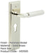 Luxury Polished Nickel Euro Backplate Door Handle with Knurled Detail Solid Brass Interior Handle-1