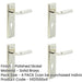 PACK Luxurious Door Handle with Euro Backplate Polished Nickel Finish Solid Brass Interior Handle-1