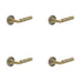 PACK Elegant Antique Brass Door Handle with Chamfered Rose Solid Brass Interior Handle