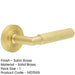 Luxury Satin Brass Door Handle with Rose Design Homes Offices Solid Brass Interior Handle-1