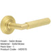 Luxury Satin Brass Door Handle Chamfered Rose Stylish Interiors Solid Brass Interior Handle-1