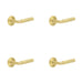 PACK Luxury Satin Brass Door Handle Chamfered Rose Stylish Interiors Solid Brass Interior Handle