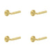 PACK Luxury Satin Brass Door Handle with Reeded Rose Design Solid Brass Interior Handle