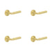 PACK Luxury Satin Brass Door Handle Knurled Rose Stylish Interiors Solid Brass Interior Handle