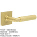 Luxurious Satin Brass Door Handle with Square Rose Design Solid Brass Interior Handle-1