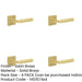 PACK Luxurious Satin Brass Door Handle with Square Rose Design Solid Brass Interior Handle-1