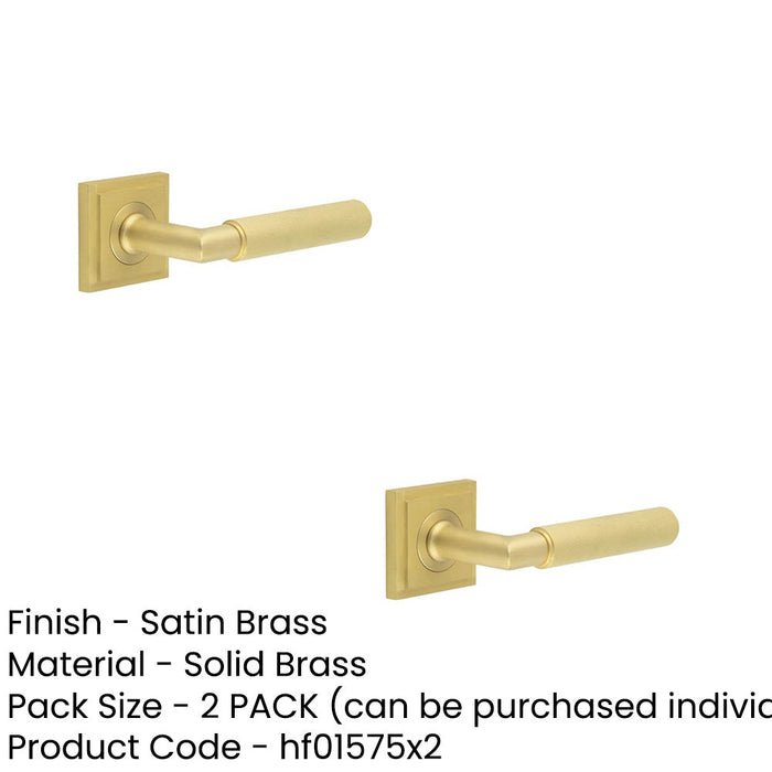 PACK Elegant Satin Brass Door Handle Square Stepped Rose Luxury Interiors Solid Brass Interior Handle (1)-1