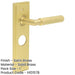 Luxury Satin Brass Bathroom Door Handle with Backplate Solid Brass Interior Handle-1