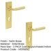 PACK Premium Satin Brass Euro Backplate Door Handle with Lever Solid Brass Interior Handle (1)-1