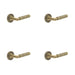PACK Antique Brass Door Handle Stepped Rose Premium Quality Design Solid Brass Interior Handle