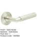 Satin Nickel Door Handle Chamfered Rose Luxury Solid Brass Design Solid Brass Interior Handle-1