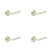 PACK Luxury Satin Nickel Door Handle Stepped Rose Stylish Interiors Solid Brass Interior Handle