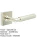 Premium Satin Nickel Door Handle with Square Rose Solid Brass Interior Handle-1