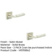 PACK Premium Satin Nickel Door Handle with Square Rose Solid Brass Interior Handle (1)-1
