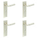 PACK Satin Nickel Door Handle Lock Backplate with Luxury Design Solid Brass Interior Handle