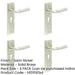 PACK Satin Nickel Euro Backplate Door Handle with Luxury Lever Solid Brass Interior Handle-1