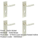 PACK Premium Satin Nickel Euro Door Handle with Backplate Solid Brass Interior Handle-1