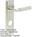 Satin Nickel Door Handle with Backplate Bathrooms Solid Brass Interior Handle-1