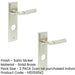 PACK Satin Nickel Door Handle with Backplate Bathrooms Solid Brass Interior Handle (1)-1