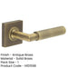Antique Brass Door Handle with Square Rose Elegant Interiors Solid Brass Interior Handle-1
