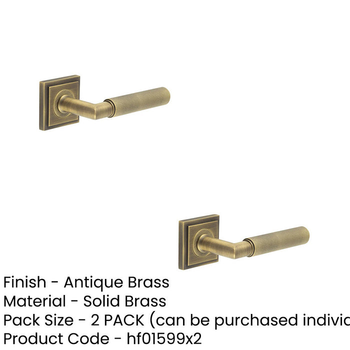PACK Luxury Antique Brass Door Handle Stepped Square Rose Solid Brass Interior Handle (1)-1
